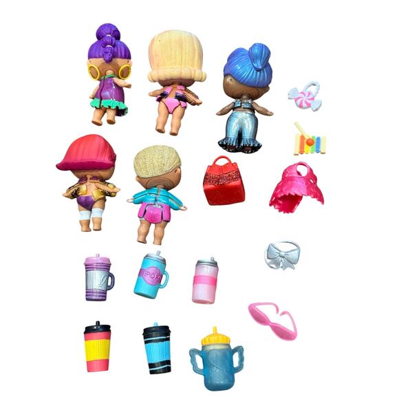 VTG LOL Surprise Dolls Lot Mini Sweets Breakout Star Cpt B.B. Red Hair Cups + - Picture 2 of 5